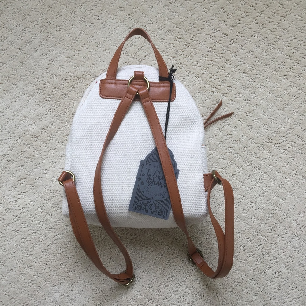 New T-Shirt & Jeans Canvas Back Pack with Cactus - Picture 4 of 5